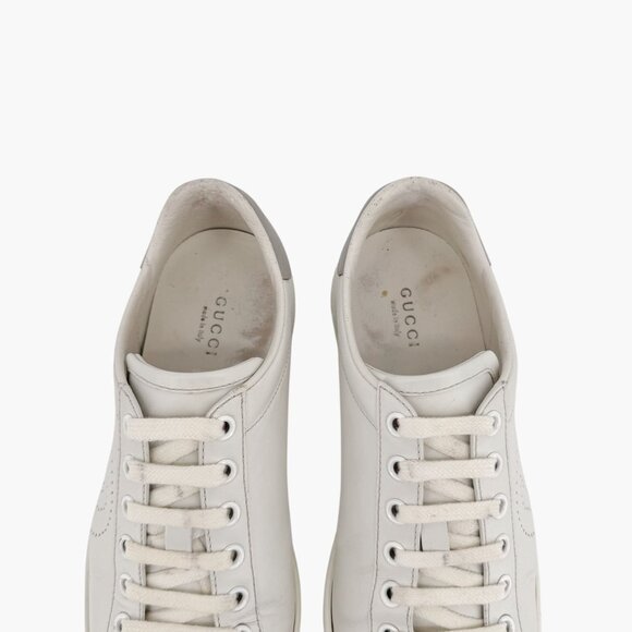 Gucci Interlocking GG Ace Sneakers Size 37 US 7 White Leather Low Top Logo Shoe - Picture 4 of 13